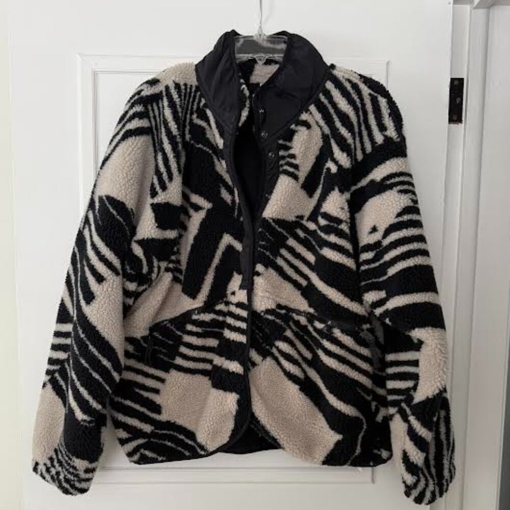 Free People Movement Rocky Ridge Fleece XL Black Tan Print